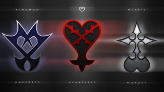Hearts black background red blue - concept art free wallpaper