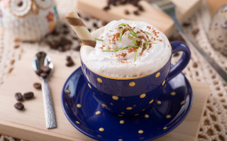 Coffee whipped cream spoon plate - byeon sangbyeok free wallpaper