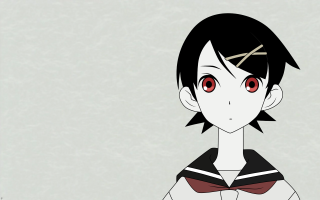 Cartoon character red eyes black 2 - a black hair free wallpaper