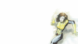 Woman running yellow bodysuit comic - alan davis free wallpaper