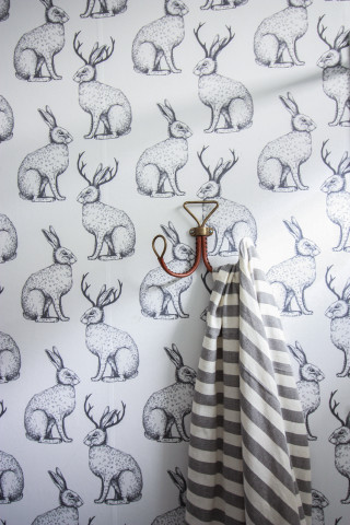 Towel hanging hook wall deer - striped free wallpaper for mobile