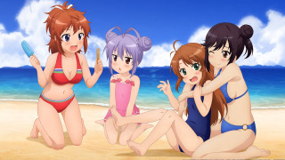 Three girls bathing suits beach - three girl free wallpaper