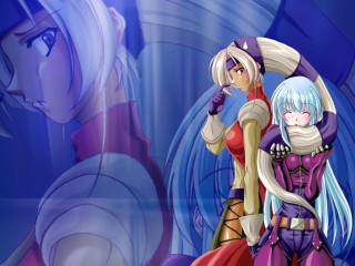 Anime characters blue room purple - synchromism free wallpaper