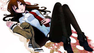 Woman crossed legs white shirt - black pants free wallpaper