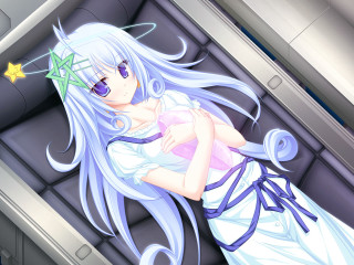 Anime girl long white hair 7 - aguri uchida free wallpaper for desktop