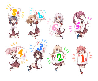 Anime girls signs numbers languages - different language free wallpaper