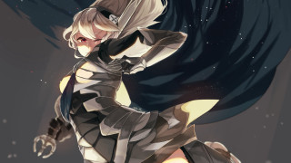 Woman black dress sword cape - ayo free wallpaper