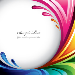 Colorful abstract background white circle 2 - graphic free wallpaper for tablet