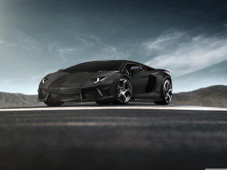 Black sports car desert road - fathi hassan free wallpaper
