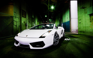 White sports car dark alley 2 - andrew allan free wallpaper