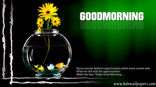 Vase flowers good morning quote - good morning free wallpaper