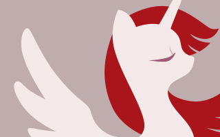 Red white unicorn eyes closed - a tail free wallpaper