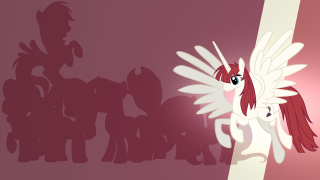 Red white pony wings shadow - a shadow of a person free wallpaper