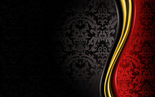 Black red wallpaper gold trimmings - oil free wallpaper