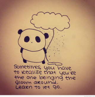 Panda cloud poem quote drawing - expressive free wallpaper for tablet