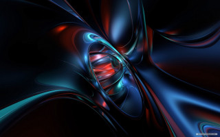 Blue red swirl red center 2 - fractal free wallpaper