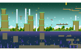 Cityscape night sky stars moon - a bunch of buildings free wallpaper