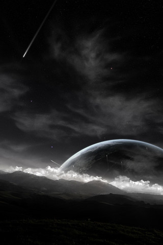 Distant space astronaut moon galaxy - a distant object in the distance free wallpaper