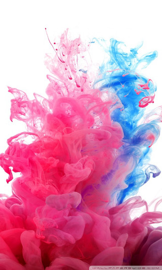 Red blue liquid mixing colorful - own free wallpaper