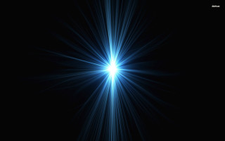 Bright blue star dark sky - len free wallpaper