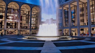 Fountain plaza people nighttime buildings - cherryl fountain free wallpaper for desktop