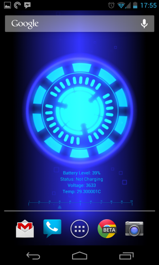 Blue clock glowing circle hologram - face free wallpaper for mobile