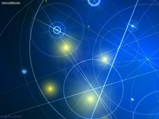 Blue background circles lines pattern - particle free wallpaper