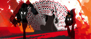 Woman fan man suit tie - a painting of a woman free wallpaper