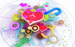 Heart scissors plate netart digital - graphic design free wallpaper