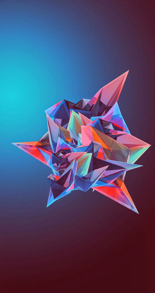 Colorful abstract star blue red - global free wallpaper for mobile