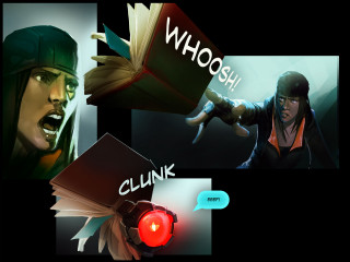 Man woman comic strip books - a comic strip free wallpaper for desktop