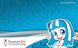Cartoon girl blue hair blue - official medium free wallpaper