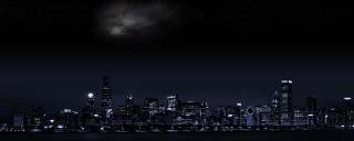 City skyline night bright light - dark night free wallpaper for desktop