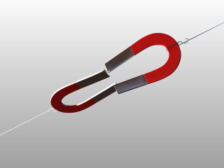 Red black object string hook - a hook free wallpaper for desktop