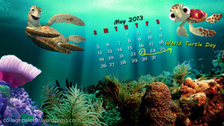 Calendar turtle ocean coral seaweed - the ocean free wallpaper