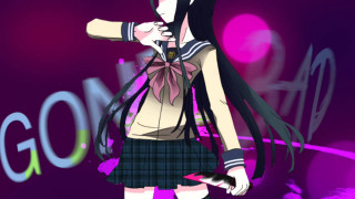 Girl long hair skirt purple - auto free wallpaper