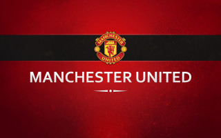 Manchester united logo red background - the center free wallpaper