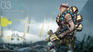 Man gun futuristic environment mountains - a futuristic environment free wallpaper