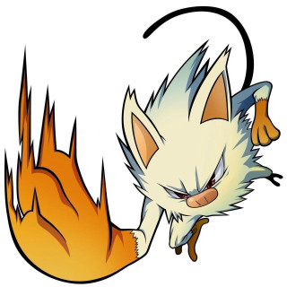 Cartoon cat tail back legs - a fireball in the background free wallpaper