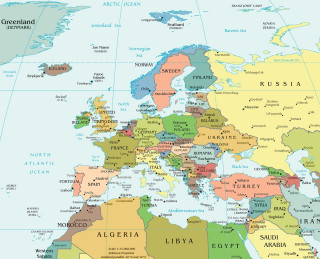 Europe map countries major cities - major free wallpaper