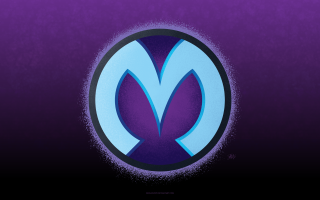 Blue purple logo black background - m free wallpaper