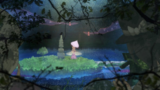 Cartoon girl umbrella rain cat - an umbrella in the rain free wallpaper for desktop