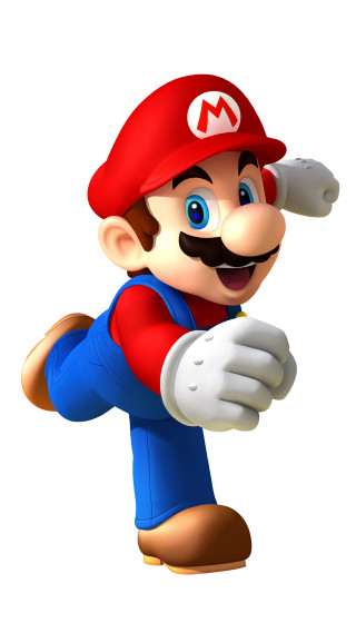 Cartoon mario running arms out - unreal free wallpaper for mobile