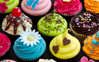Colorful cupcakes rococo pastel chocolate - clara peeters free wallpaper