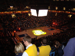 Basketball court yellow ball people - the stand free wallpaper