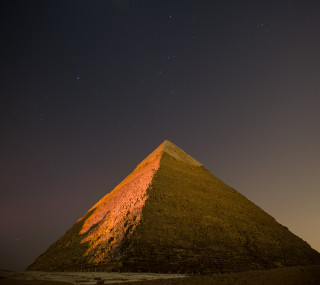 Tall pyramid night sky stars - egyptian art free wallpaper for tablet