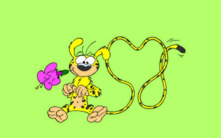 Cartoon character flower leash green - animation free wallpaper