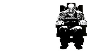 Black white drawing man sitting - katsuhiro otomo free wallpaper