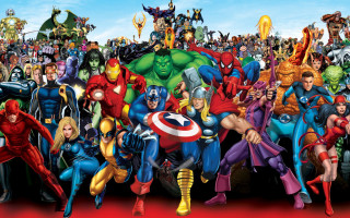 Avengers red carpet blue sky - a group together free wallpaper
