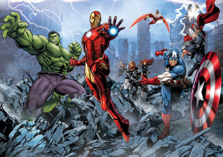 Avengers storm rocks lightning background - alan davis free wallpaper